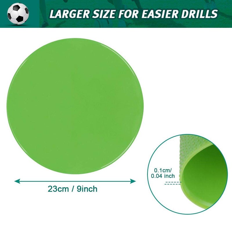 TuXHui Spot Markers 9 Inch 10 Inch Non Slip Rubber Agility Markers Flat Field Cones Floor Dots for Soccer Basketball Sports Speed Agility Training and Drills - Image 2